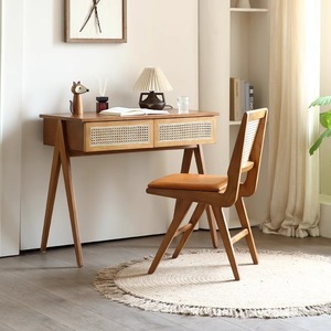 Nordic Style <b>Solid</b> <b>Wood</b> <b>Desk</b> With Drawer Home Office Furniture For Bedroom And Small Apartment Use - Product Image 1