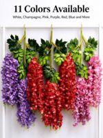 Bunga Wisteria Buatan Grosir 78cm, Untaian Bunga Sutra untuk Dekorasi Pernikahan, Pesta, Plafon, Lengkungan, Custom OEM ODM