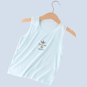 91% Regenerated Cellulose Fiber 9% Spandex Muslin Tree Soft Comfortable Eco Summer Baby Boy <strong>Vest</strong> for <strong>Newborn</strong> - Product Image 3