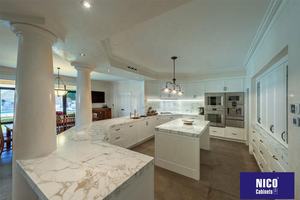 NICOCABINET - Gabinetes de Cocina Modulares de Estilo Europeo con Puertas Shaker, Acabado en Laca Blanca Brillante, Cierre Suave, para Casas Grandes y Modernas - Product Image 4