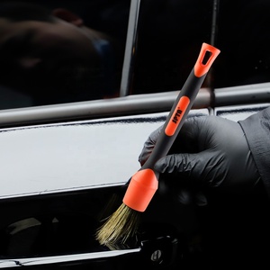SPTA Juego de 5 Cepillos para Detallado de Autos, Cepillos de Pelo de Jabalí Suave para <span class=keywords><strong>Limpieza</strong></span> de Interiores, Exteriores, Ruedas, <span class=keywords><strong>Motor</strong></span> y Cuero - Product Image 6