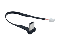 Cable Plano en Ángulo Micro USB 3.1 Tipo C Ultrafino Personalizado con Revestimiento de PVC para Uso en Cámaras, Impresoras y Computadoras