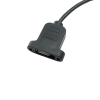 Kabel Panel Mount USB 2.0 Male to Female Kustom dengan Pengunci Sekrup, Sinkronisasi Data Kecepatan Tinggi, Ekstensi Kabel Terproteksi, RoHS