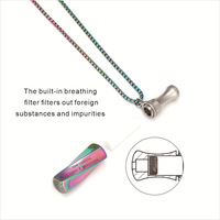Collier d'aide à la concentration pour la respiration consciente, outil pour arrêter de fumer et de vapoter, avec filtre en coton