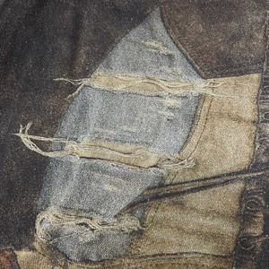 Pantaloni larghi stampati in fabbrica <span class=keywords><strong>Jeans</strong></span> <span class=keywords><strong>Jeans</strong></span> <span class=keywords><strong>Jeans</strong></span> con foro di lusso firmati di moda - Product Image 3