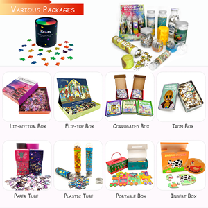 Giocattolo educativo promozionale per bambini Mini pezzi 150 puzzle di carta rompicapo rompicapo rompicapo giochi di <span class=keywords><strong>arte</strong></span> tascabile con tubo di plastica - Product Image 5