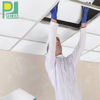 Placas de Techo Laminadas de PVC, Blancas Lisas, de Yeso, 595X595