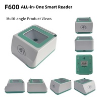 Lector de Tarjetas Inteligentes Todo en Uno FUWEI F600, Escáner de Códigos de Barras 1D/2D QR, Compatible con Tarjetas NFC RFID IC, Comunicación USB, Multi-OS