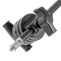 Kit de support C-Stand 40'' noir 3,3 m/11' avec base de support détachable et ensemble de bras - Noir mat, acier inoxydable lourd de qualité supérieure