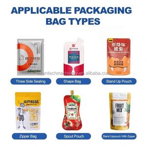 Machine de remplissage et d'emballage automatique pour sachets préformés Doypack à fermeture éclair pour miel, ketchup, beurre de cacahuète, yaourt et crème - Product Image 5