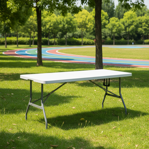 Table pliante rectangulaire moderne en fer blanc portable pour le camping, les mariages et les événements en plein air - Product Image 5