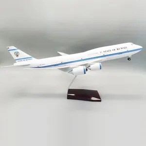 Koleksi Hadiah Bisnis harga pabrik Model pesawat Mediterania 747-8 Wall Airlines 47cm hadiah Natal untuk klien bisnis