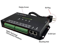 Vonew Star H807SA 8 Ports Artnet DMX à SPI LED Pixel Controller prend en charge la carte SD DMX512 Console LED Pixel Controller