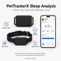Collier de suivi GPS intelligent pour animaux de compagnie Trevaron avec analyse du sommeil, enregistrements d'activités nocturnes, tendances quotidiennes, batterie 1200 mAh, jusqu'à 30 jours en veille