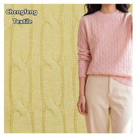 CF691 #   Tissu jacquard texturé ondulé, chaud et confortable, mélange d'acrylique, de nylon et de polyester, tricoté chaîne, pour la confection de pulls, robes et manteaux pour femmes