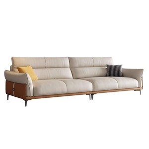Italian Minimalist <b>Sofa</b> L-Shaped Genuine Leather Modern Living Room Furniture Light Luxury Home Use Upholstered - Product Image 5