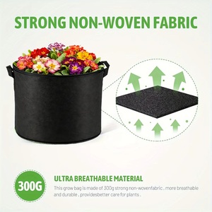 10-Pack 5 gallons <span class=keywords><strong>sac</strong></span> <span class=keywords><strong>de</strong></span> culture 300G tissu bleuets plante <span class=keywords><strong>sac</strong></span> <span class=keywords><strong>de</strong></span> culture fleur <span class=keywords><strong>feutre</strong></span> planteur pots non tissé semis légumes sacs <span class=keywords><strong>de</strong></span> culture - Product Image 4