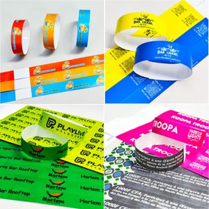 Pulsera de Seguridad Personalizada de Papel Sintético Tyvek, Resistente al Agua, a los Rayos UV y a Desgarros, con Código de Barras y Código de Identificación para Admisión a Festivales - Product Image 6