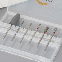Ensemble professionnel de 6 embouts de meulage diamantés pour manucure, accessoires de nettoyage des cuticules et de polissage des ongles