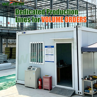 Maison préfabriquée Wecheer à installation rapide, 20 pieds, 40 pieds, panneaux sandwich, maison préfabriquée en conteneur pour hôtels modulaires