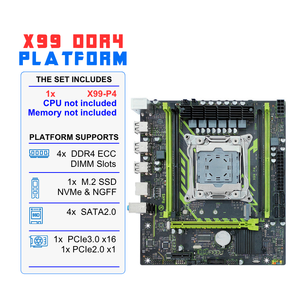 Nuova Scheda Madre X99-P4 4X DDR4 ECC RAM per PC, Socket LGA2011-3, PCIe3.0 X16, NVME NGFF M.2, SATA2.0 - Product Image 1