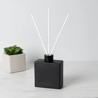 Bouteilles de diffuseur de roseaux en verre carré personnalisées 200 ml/150 ml/100 ml/50 ml avec boîte