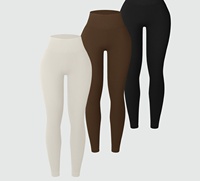 Leggings de yoga côtelés sans couture taille haute pour femme, effet ventre plat et rehaussement des fesses, pour la gym et l'entraînement, vente en gros