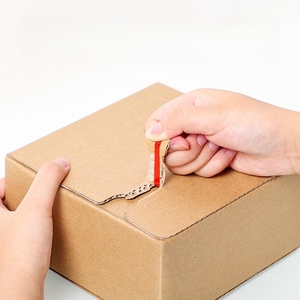 Vente en gros Boîte d'expédition adhésive facile à déchirer avec fermeture éclair Boîte postale auto-scellante Emballage avec logo Boîte en carton pour envoi de cadeaux - Product Image 4