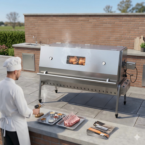 Asador de Doble Posición con Campana para Barbacoa y Fiestas, Parrilla a Gas de Acero Inoxidable 304 de Grado Alimenticio TS-SG-02L - Product Image 5