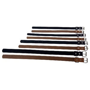 Hersteller Großhandel Kaffee Schwarz Verstellbares Leder Hundehalsband - Product Image 3