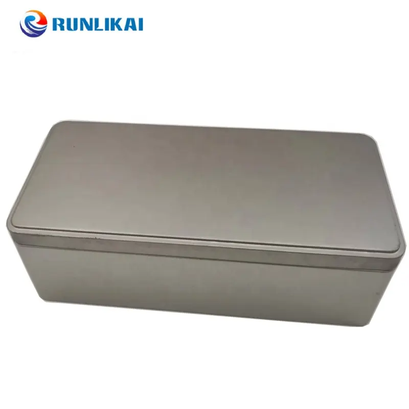 Hot bán bạc hình chữ nhật rỗng hộp thiếc container, quà tặng, đồ trang sức và lưu trữ tin kit, nhà tổ chức