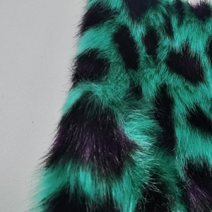 Autumn Winter Warm Fashion Home Textile Manufacturer's Faux <strong>Fur</strong> Printed Spotted <strong>Green</strong> for Sofa Cover Pillow - Product Image 3