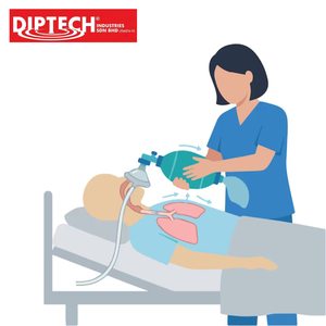 Bolsa de Respiración Desechable de Látex Azul con Dos Pliegues, de Caucho Natural, 1 Litro, Tamaño Infantil, con Conector de 22 mm, OEM - Product Image 3