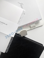 Ensemble de séparateurs de planificateur mensuel en plastique personnalisé A4 A5 A6 givré noir, 6 trous, séparateurs A5, onglets dorés pour planificateur Agender, carnet