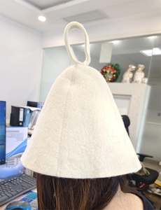 Gorro de Sauna de Fieltro de Lana 100% Natural con Logotipo Personalizado Bordado, 3mm+ de Grosor, Resistente al Calor, Gorro Ruso de Banya para Spa y Sauna, Venta al Por Mayor - Product Image 3