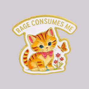 <span class=keywords><strong>RAGE</strong></span> CONSUMES ME Épinglette en émail motif chat mignon, broche, épingles de revers, badge pour sac à dos, accessoires vestimentaires, bijoux animaliers, cadeaux - Product Image 1