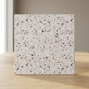 Carreaux de sol en céramique gris terrazzo 300x300mm, aspect rustique mat, pour salle de bain et design intérieur - Product Image 3