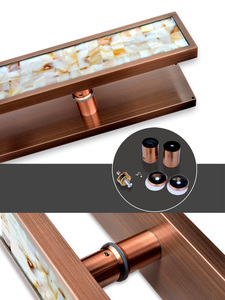 <strong>Light</strong> Luxury Shell Solid Wood Door Handrail Large Stainless Steel <strong>Pull</strong> <strong>Handle</strong> Villa Glass Sliding Door <strong>Handle</strong> for Hotel KTV Club - Product Image 6