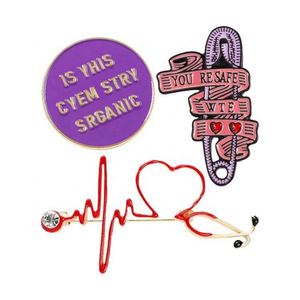 Pins Metálicos Brillantes de Calidad de Fábrica, Pins Médicos Resistentes con Reverso Personalizado - Product Image 5