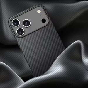 Funda de teléfono de <span class=keywords><strong>fibra</strong></span> de carbono Gobelike Real Kevlar Aramid para iPhone 17 Air Pro Max carga magnética ligera a prueba de golpes - Product Image 6