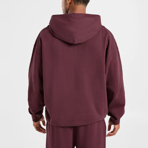 Sweat à capuche unisexe de haute qualité en molleton français délavé, coupe oversize, avec logo personnalisé, design épaules tombantes et poche - Product Image 6