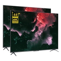 Téléviseur intelligent Android 4K 2K sans cadre de 55 pouces en verre trempé OEM ODM