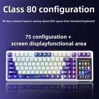 Teclado Mecánico para Juegos Aula L99 con Pantalla TFT de 3.98'', Láser RGB, USB-C, 8000mAh, Tri-Modo, Teclas PBT Intercambiables en Caliente, Batería Nueva