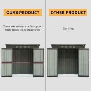 152x91cm hangar <span class=keywords><strong>de</strong></span> stockage extérieur verrouillable à double porte en acier galvanisé hangar à outils en métal pour le stockage <span class=keywords><strong>de</strong></span> meubles <span class=keywords><strong>de</strong></span> pelouse d'arrière-cour <span class=keywords><strong>de</strong></span> patio - Product Image 3