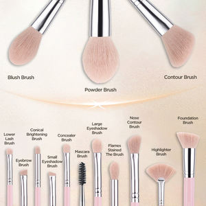 Set di Pennelli da Trucco di Lusso OEM con Etichetta Privata, Alta Qualità, Vegani, Rosa, da Viaggio, Logo Personalizzato - Product Image 6