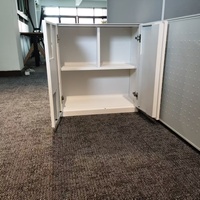Armoire de classement en acier moderne pour bureau, deux portes verrouillables, rangement avec séparateurs internes, finition en poudre époxy blanche, design modulaire