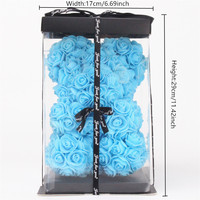 Ours en fleurs de mousse 25 cm pour la Saint-Valentin, le Nouvel An chinois, Noël, les fêtes et les cadeaux DIY – Décoration et fournitures de fête