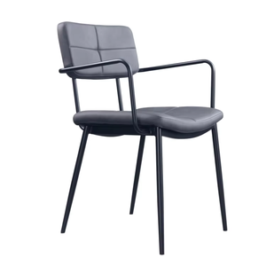 Silla de comedor de cuero de Metal moderna China de alta calidad estilo de diseño Industrial para el hogar restaurante café escuela o uso en el parque - Product Image 3