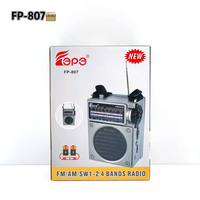 FP-807 Nouvelle Arrivée Radio Portable Créative FM/AM/SW1-2 4 Bandes Radio Son de Haute Qualité Batterie Rechargeable
