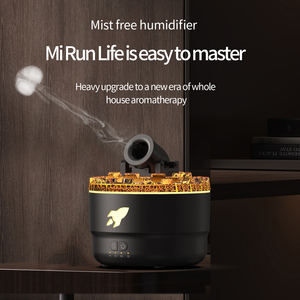 Humidificador de escritorio de llama de 7 colores 2024-Diseño de volcán de lava, difusor de aceite esencial portátil y silencioso para el hogar/Hotel - Product Image 2
